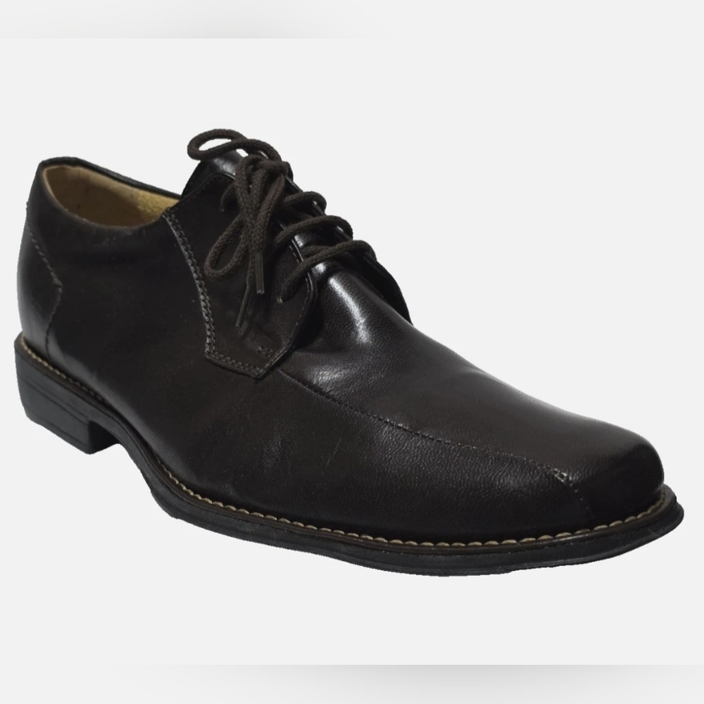SANDRO MOSCOLONI TROY BROWN BICYCLE FRONT LEATHER DERBY SHOES